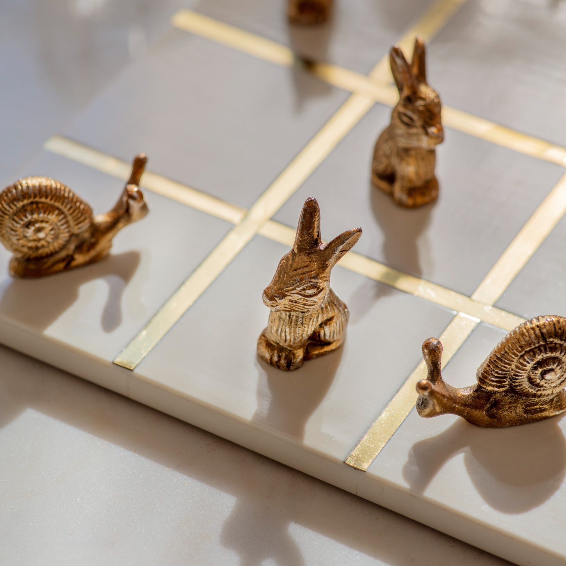 Langford Hare & Snail Noughts & Crosses – White