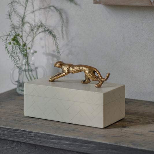 Langford Box with Leopard Handle
