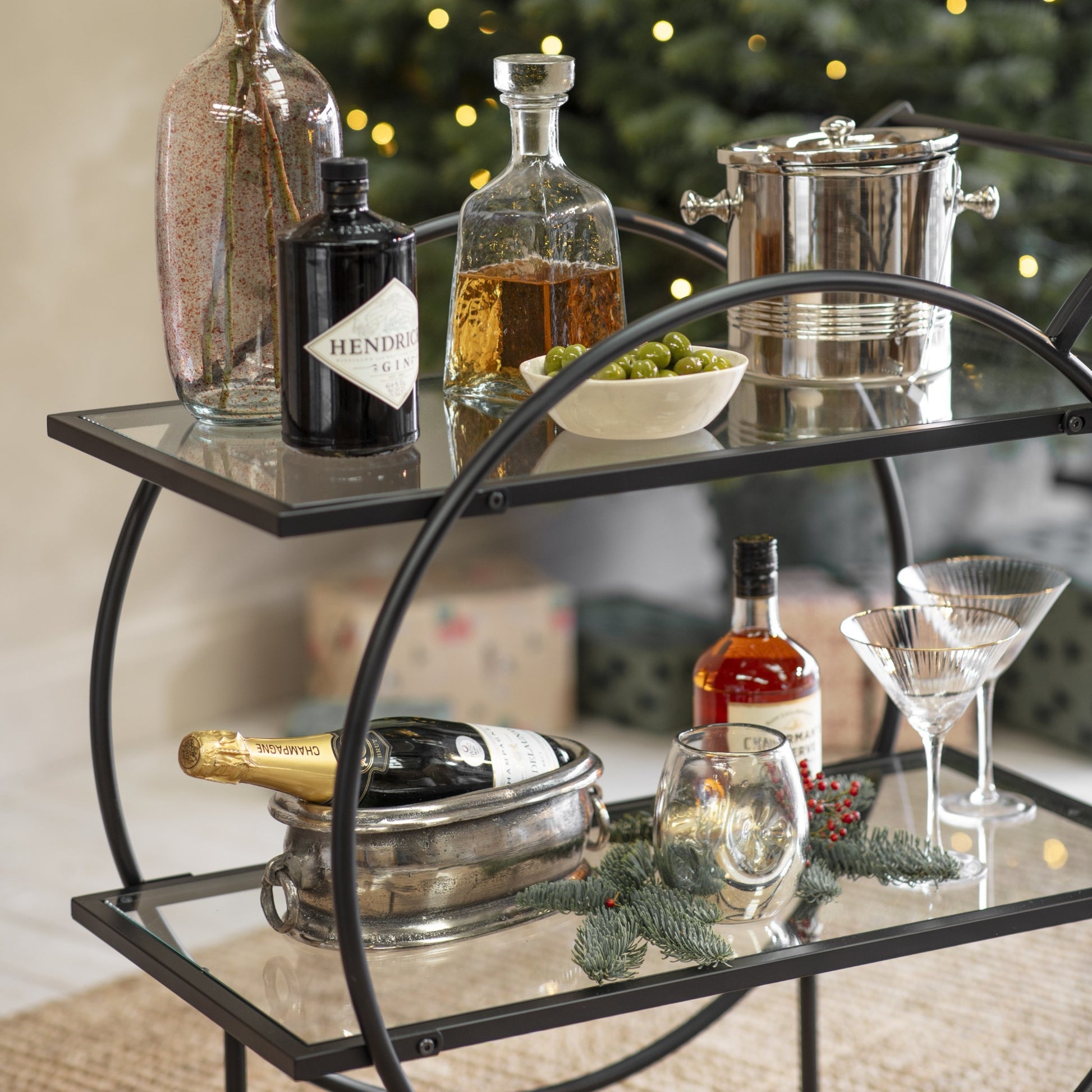 Portland Iron and Glass Drinks Trolley –