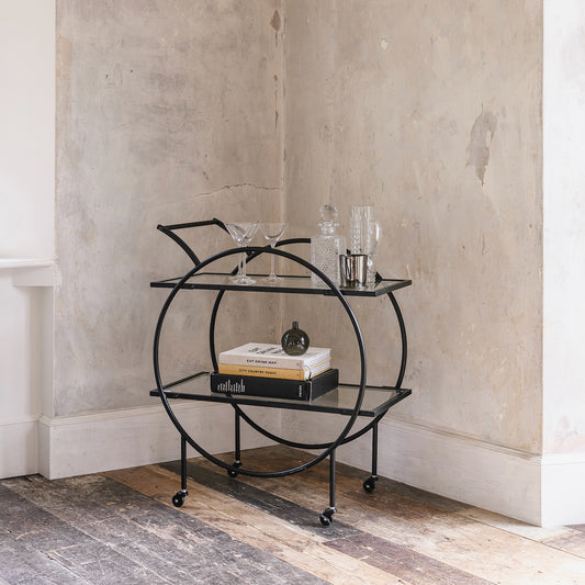Portland Iron and Glass Drinks Trolley