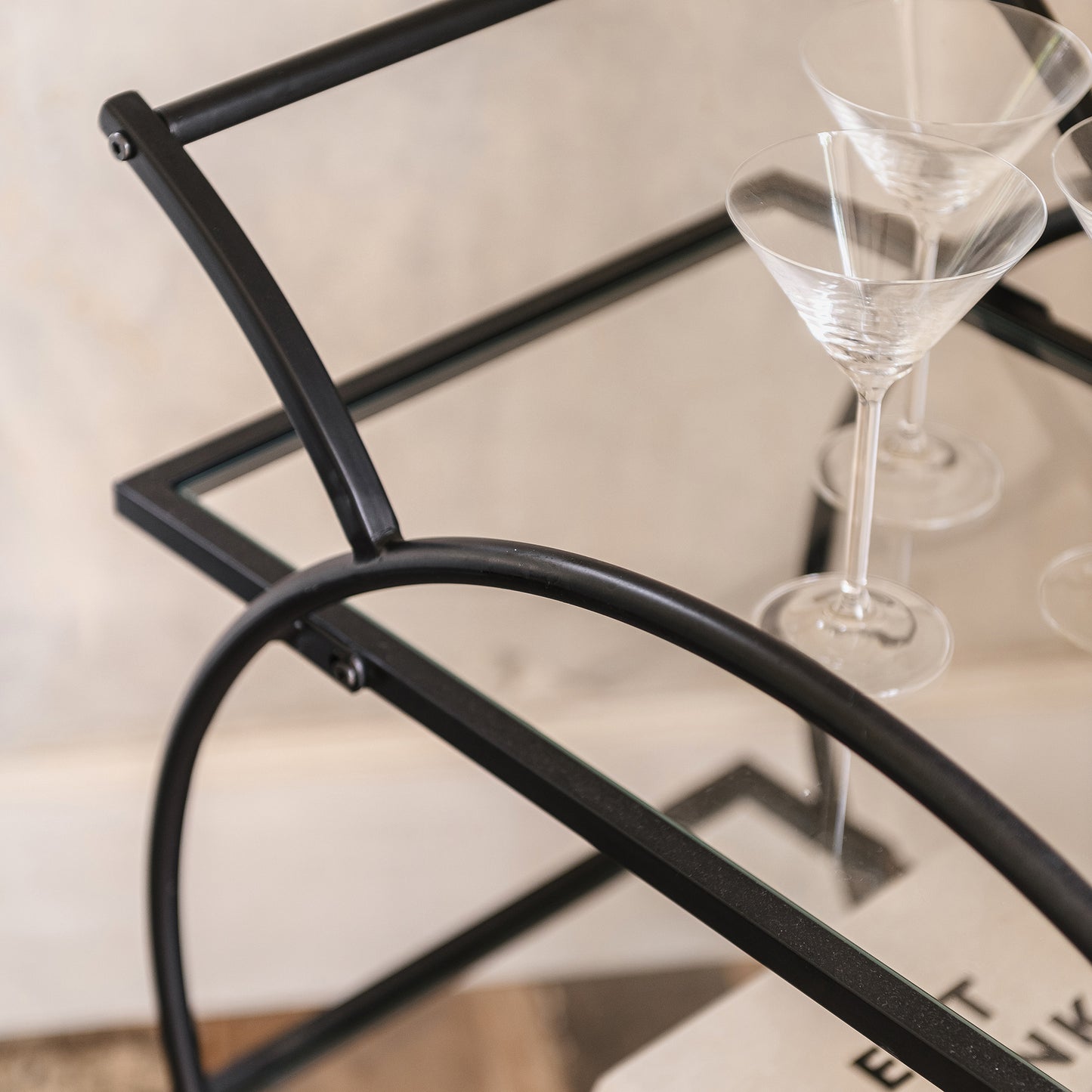 Portland Iron and Glass Drinks Trolley