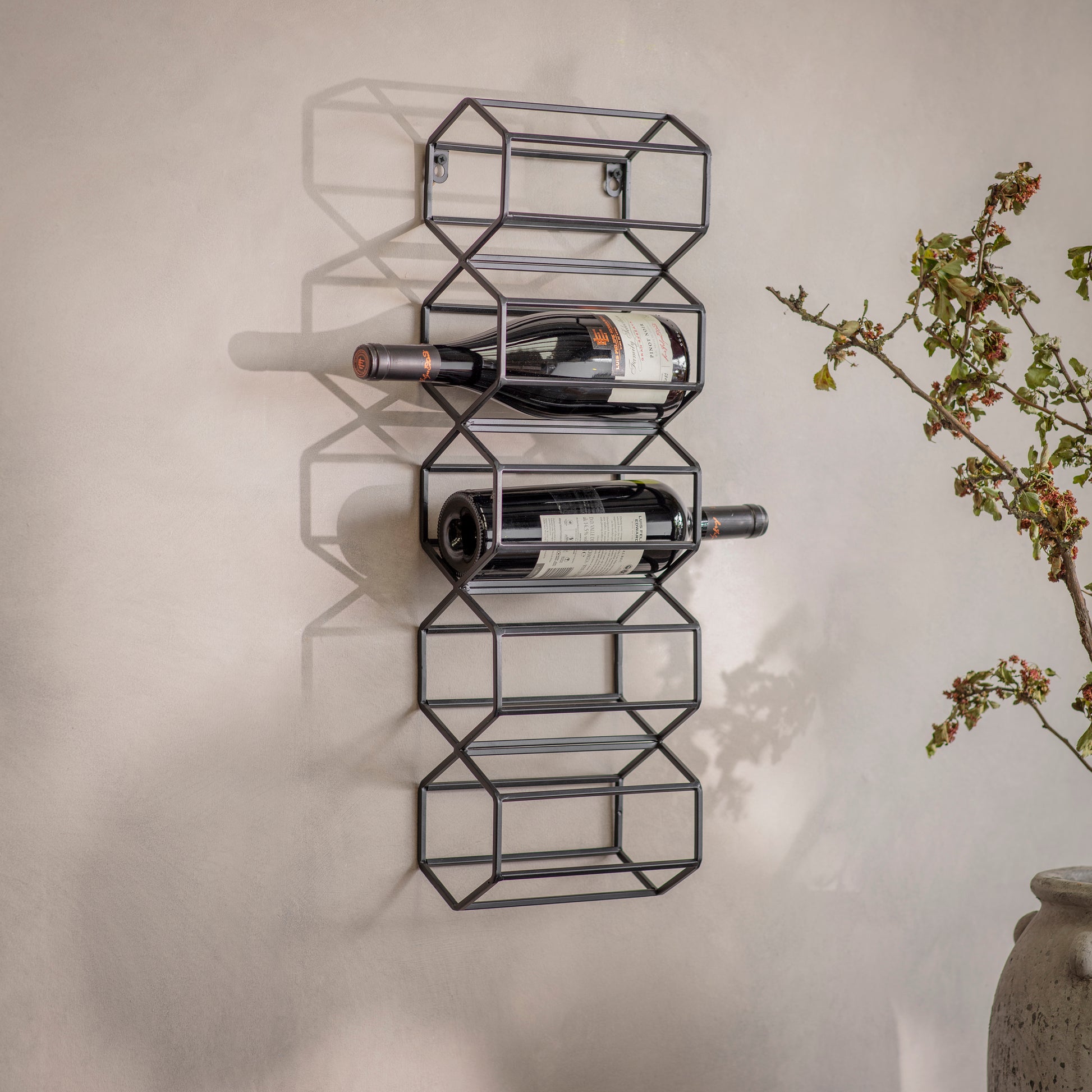 Portland 5 Bottle Wall Wine Rack