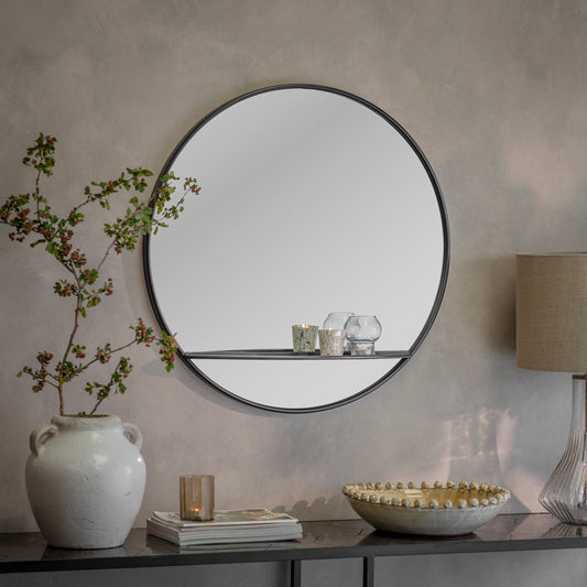 Portland Iron Shelf Mirror