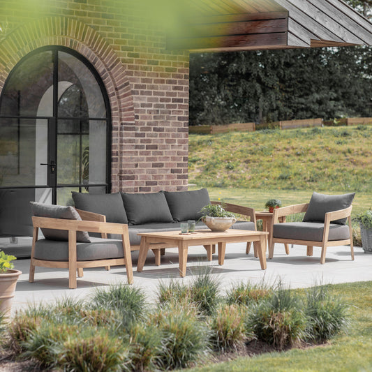Lindley Outdoor Teak Sofa Set
