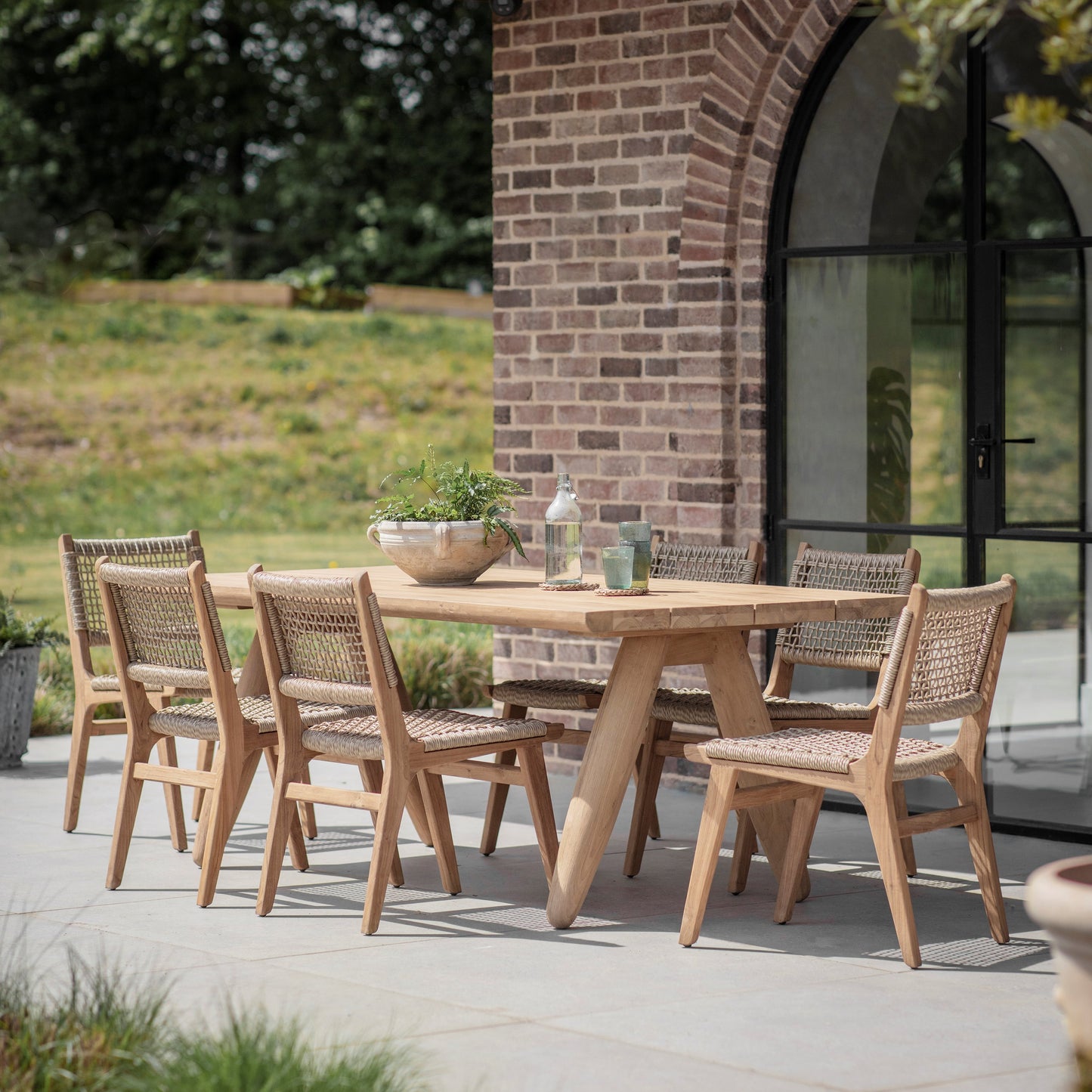 Lindley Outdoor Teak Dining Set
