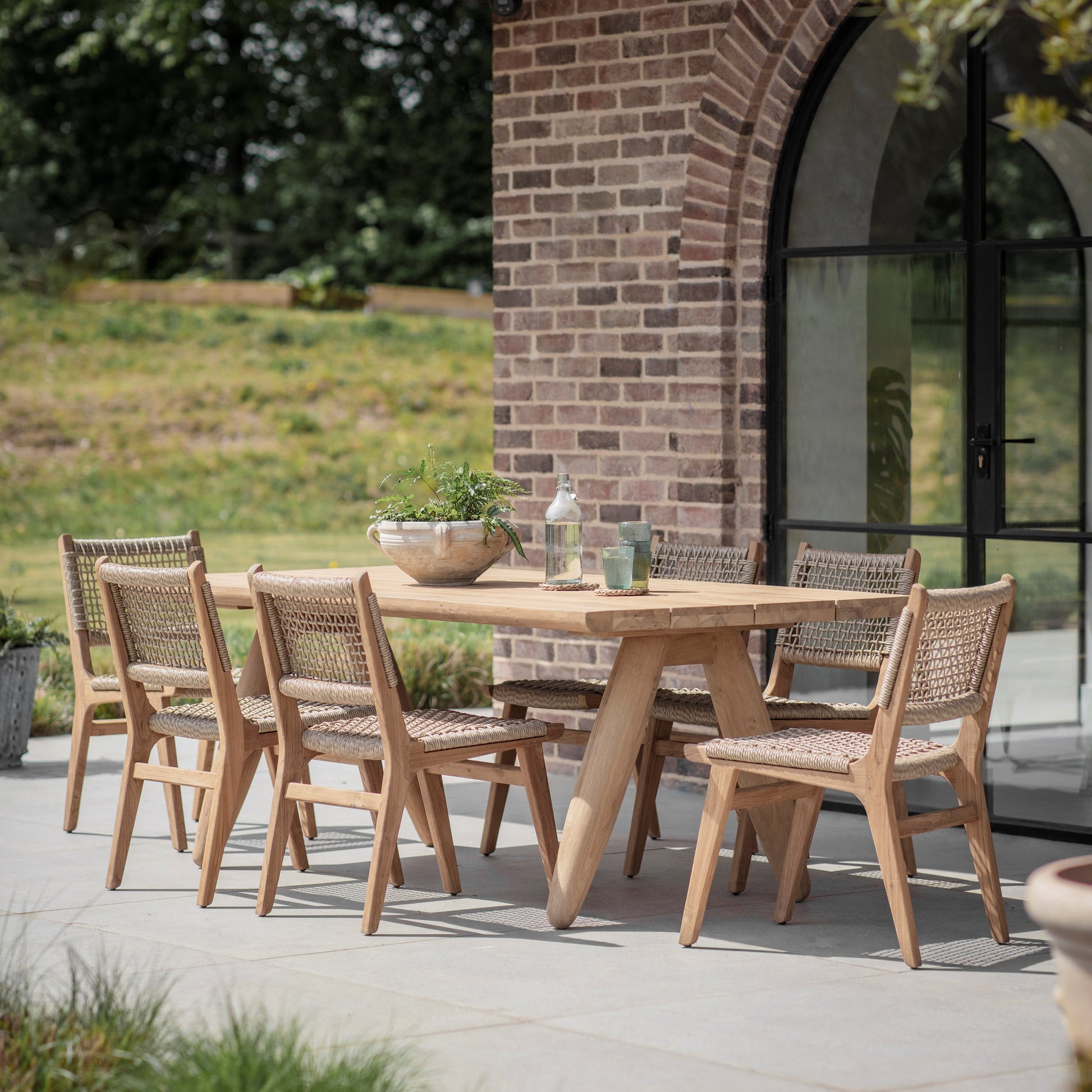 Lindley Outdoor Teak Dining Set