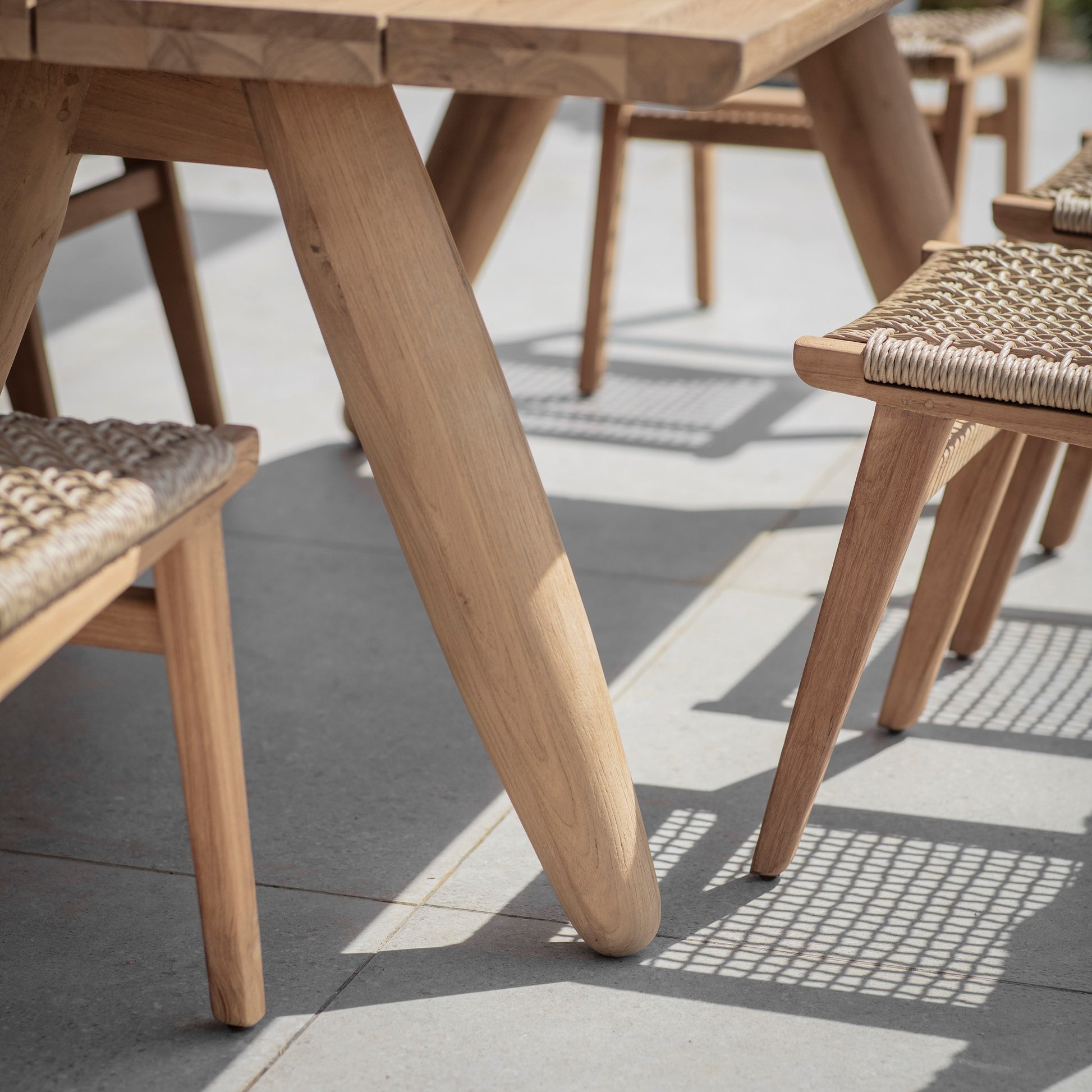 Lindley Outdoor Teak Dining Set