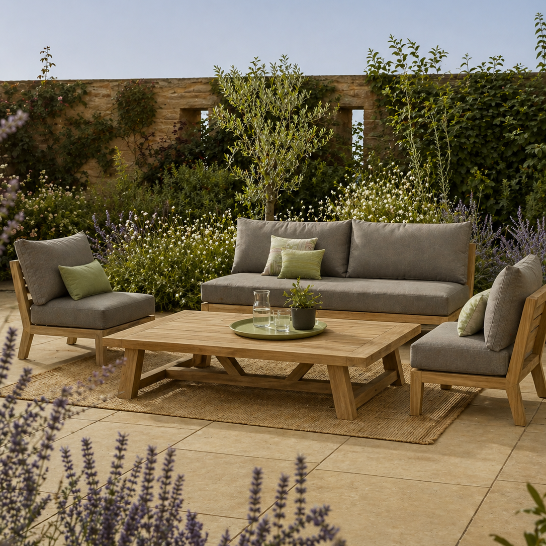Lindley Reclaimed Teak Garden Lounge Set