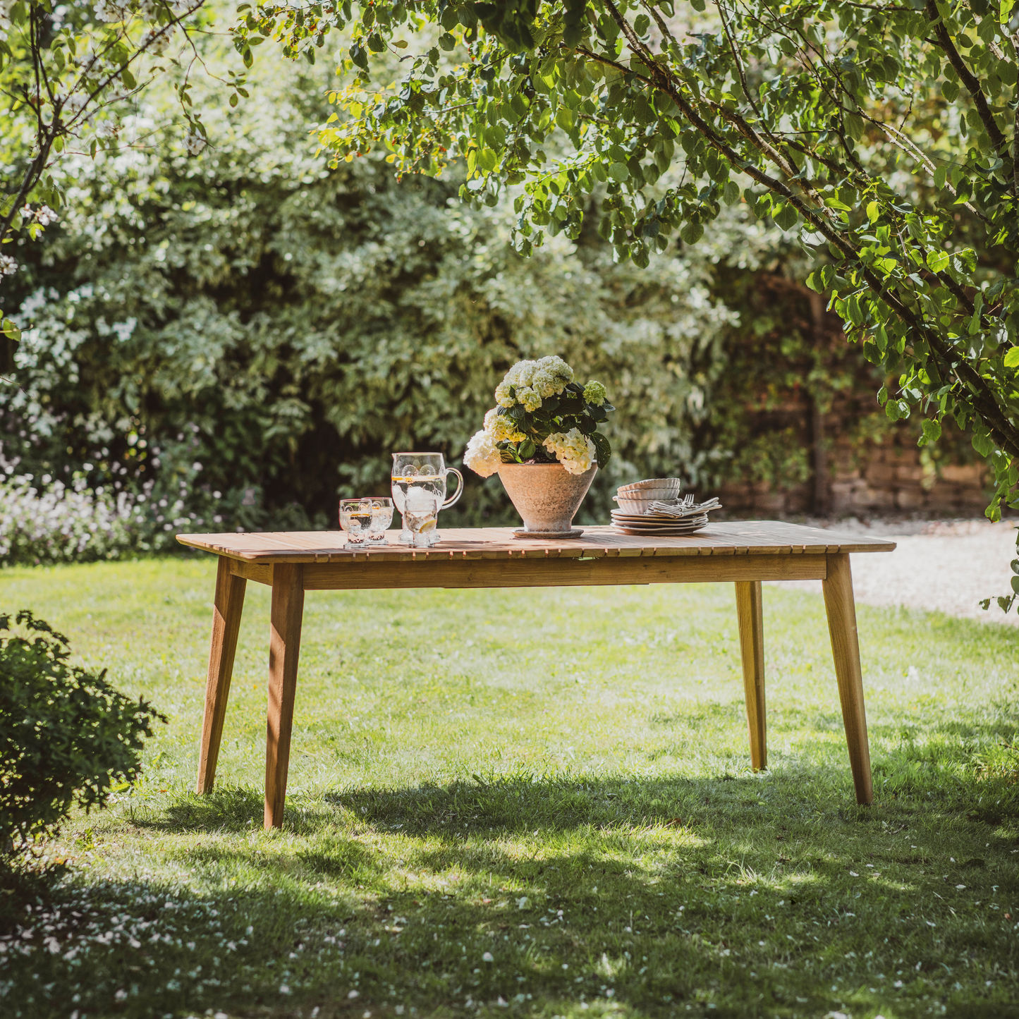 Bibury Reclaimed Teak Extending Garden Dining Table
