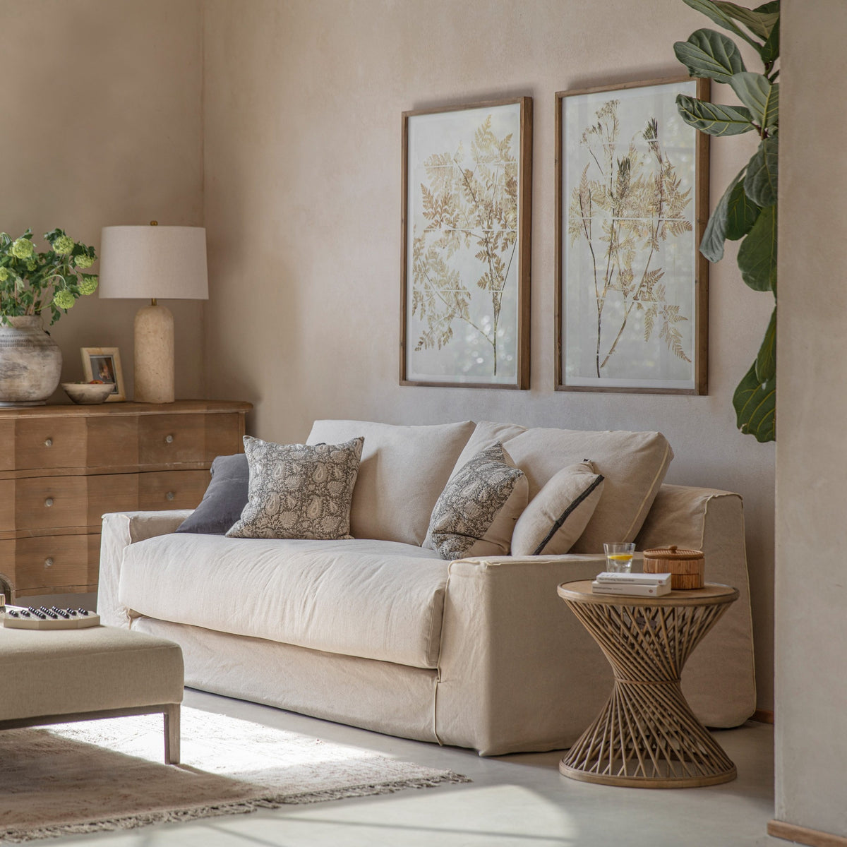 Beaumont 2.5-Seater Oatmeal Sofa