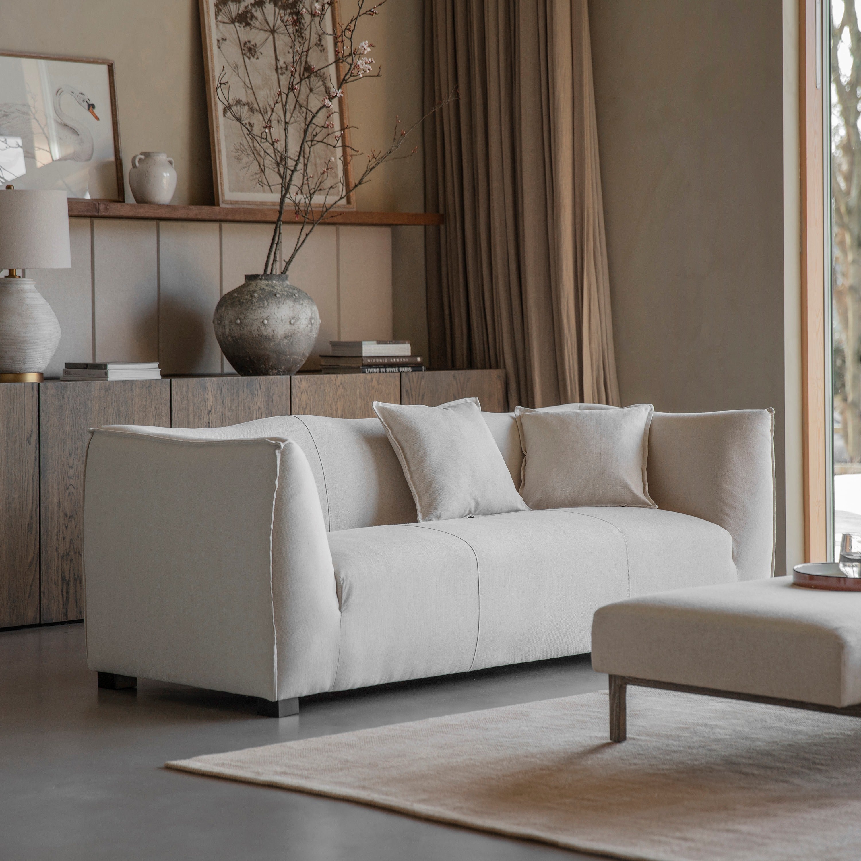 Aldbury 3-Seater Oatmeal Cocoon Sofa