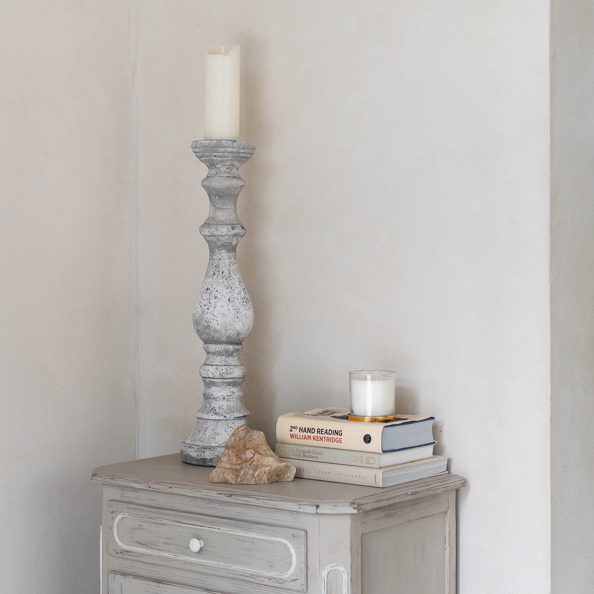 Birkdale Pillar Stone Candlestick