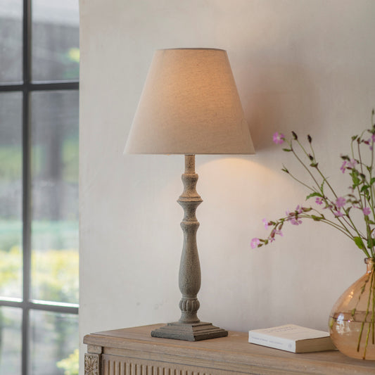 Derby Antiqued Grey Lamp with Shade