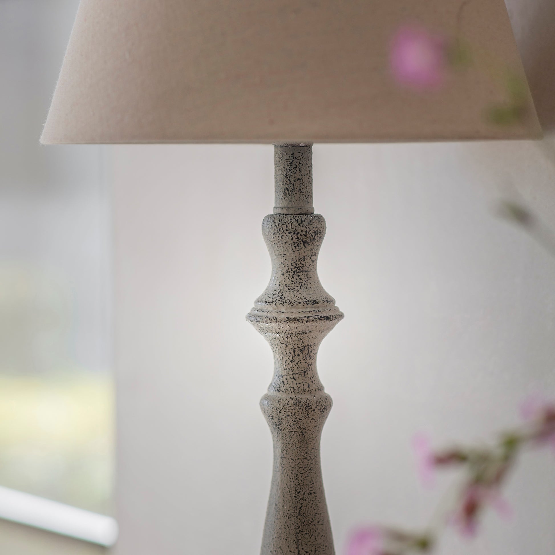 Derby Antiqued Grey Lamp with Shade
