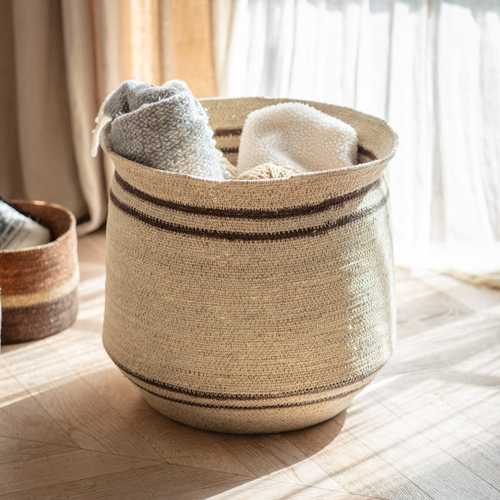 Whitfield Oatmeal Striped Basket