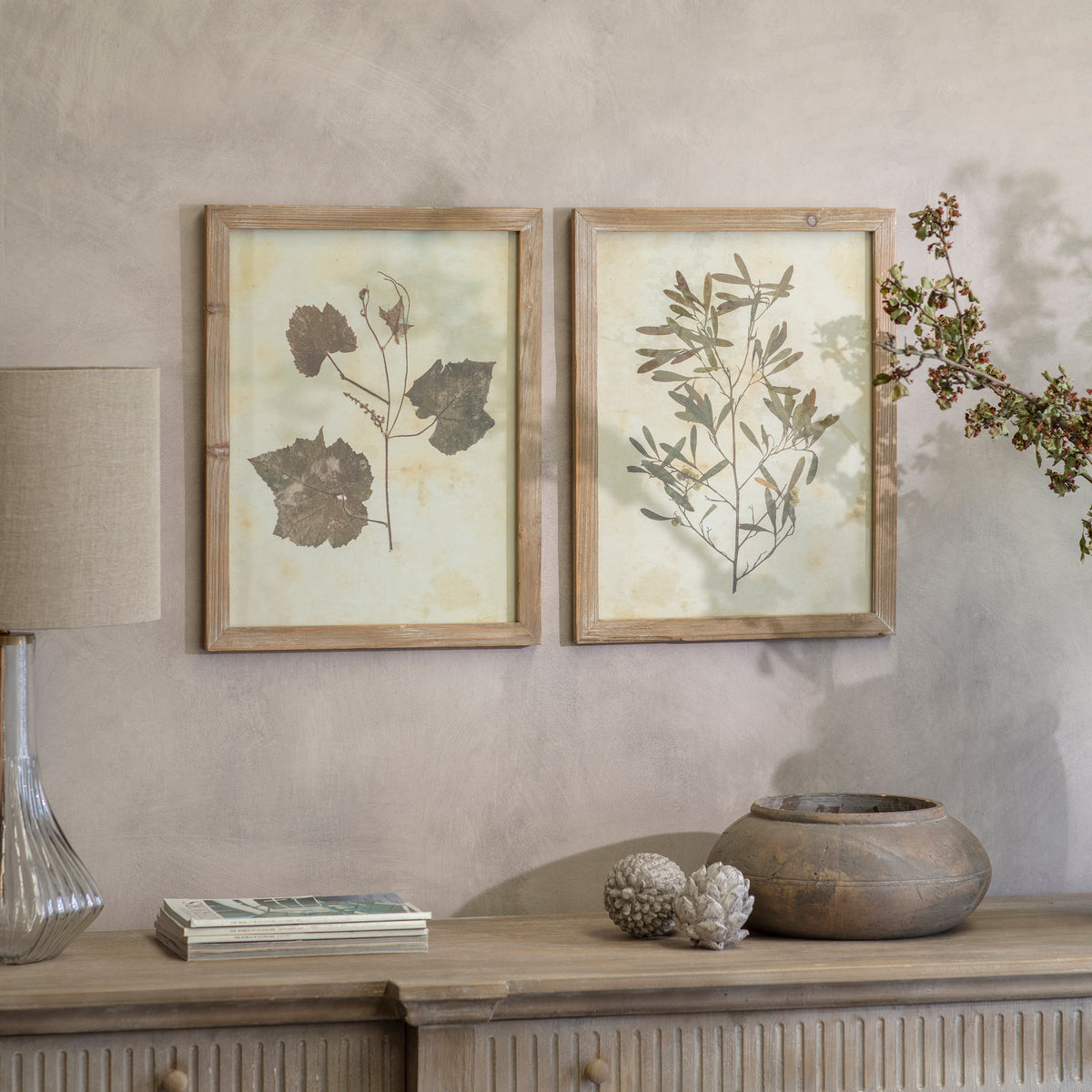Ormington Set 2 Decorative Leaf Framed Prints
