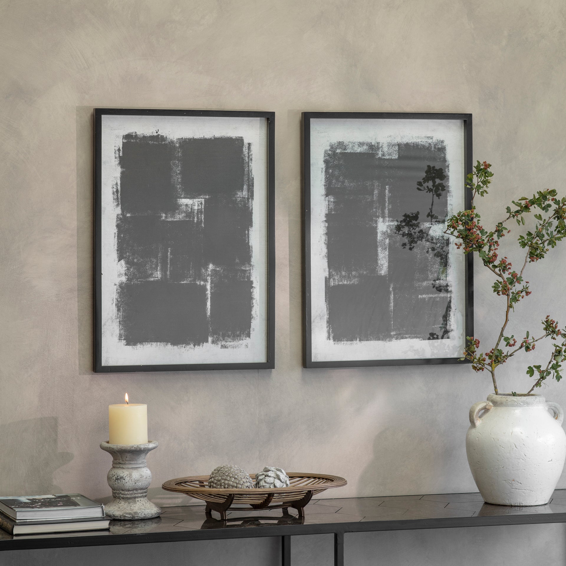 Newport Set 2 Square Abstract Framed Prints