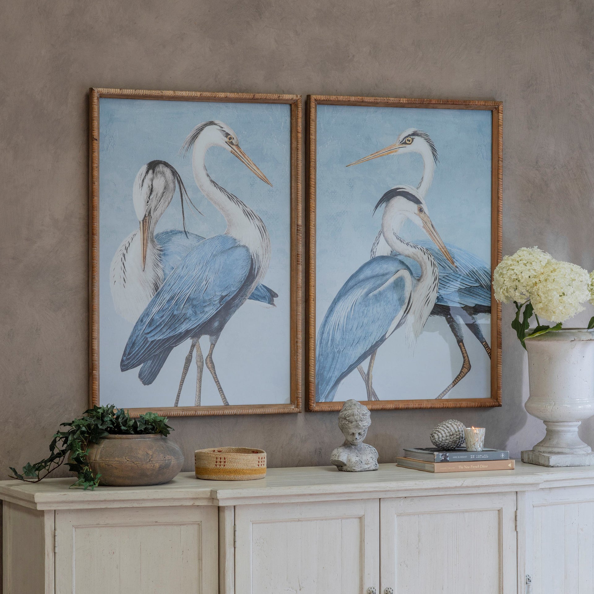 Moreton Set 2 Heron Framed Prints