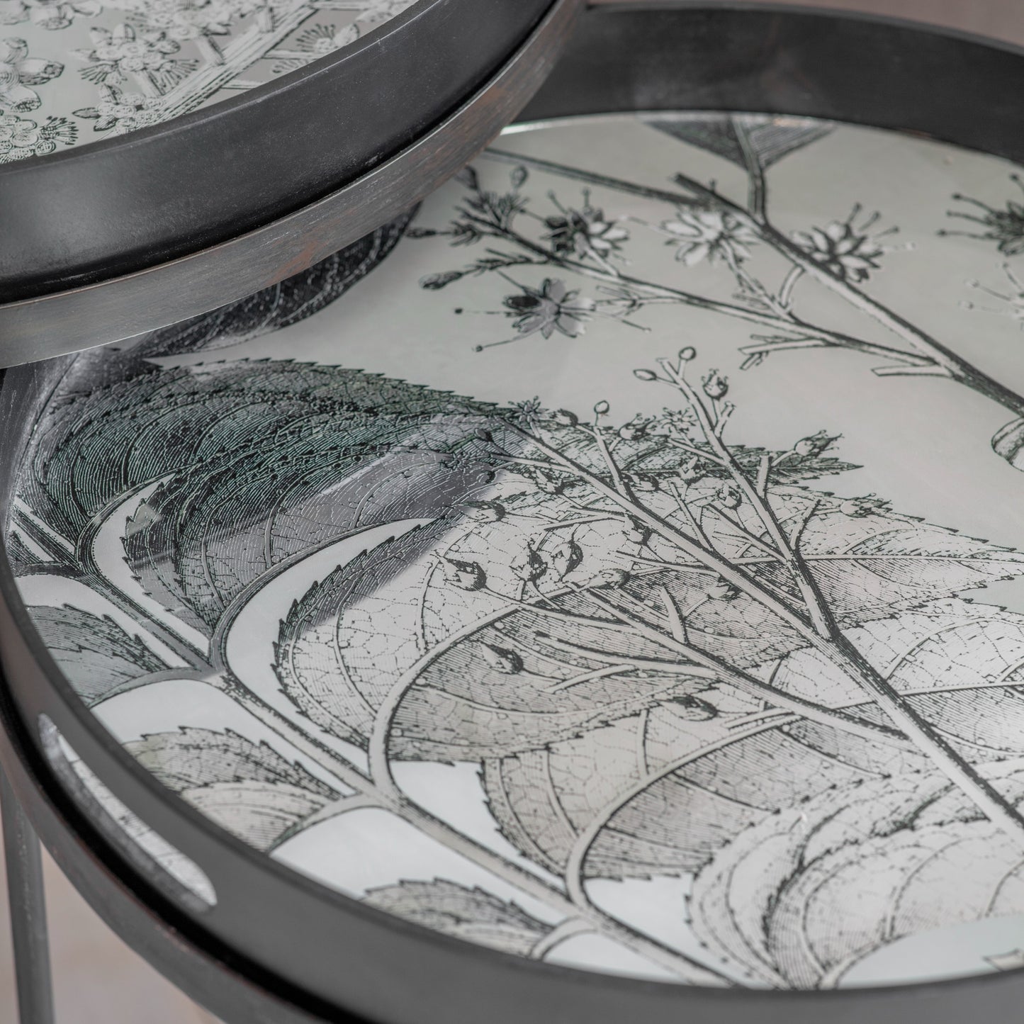 Evershot Set of 2 Botanical Nesting Tables