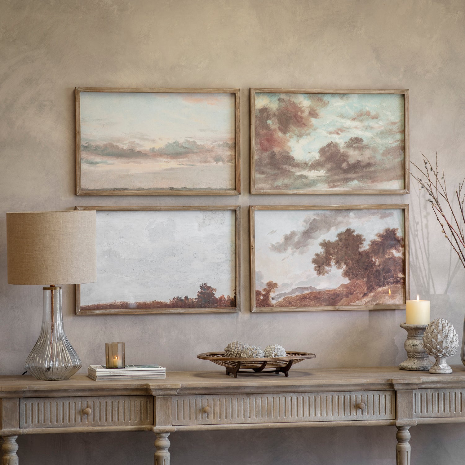 Hambledon Set of 4 Landscape Framed Prints