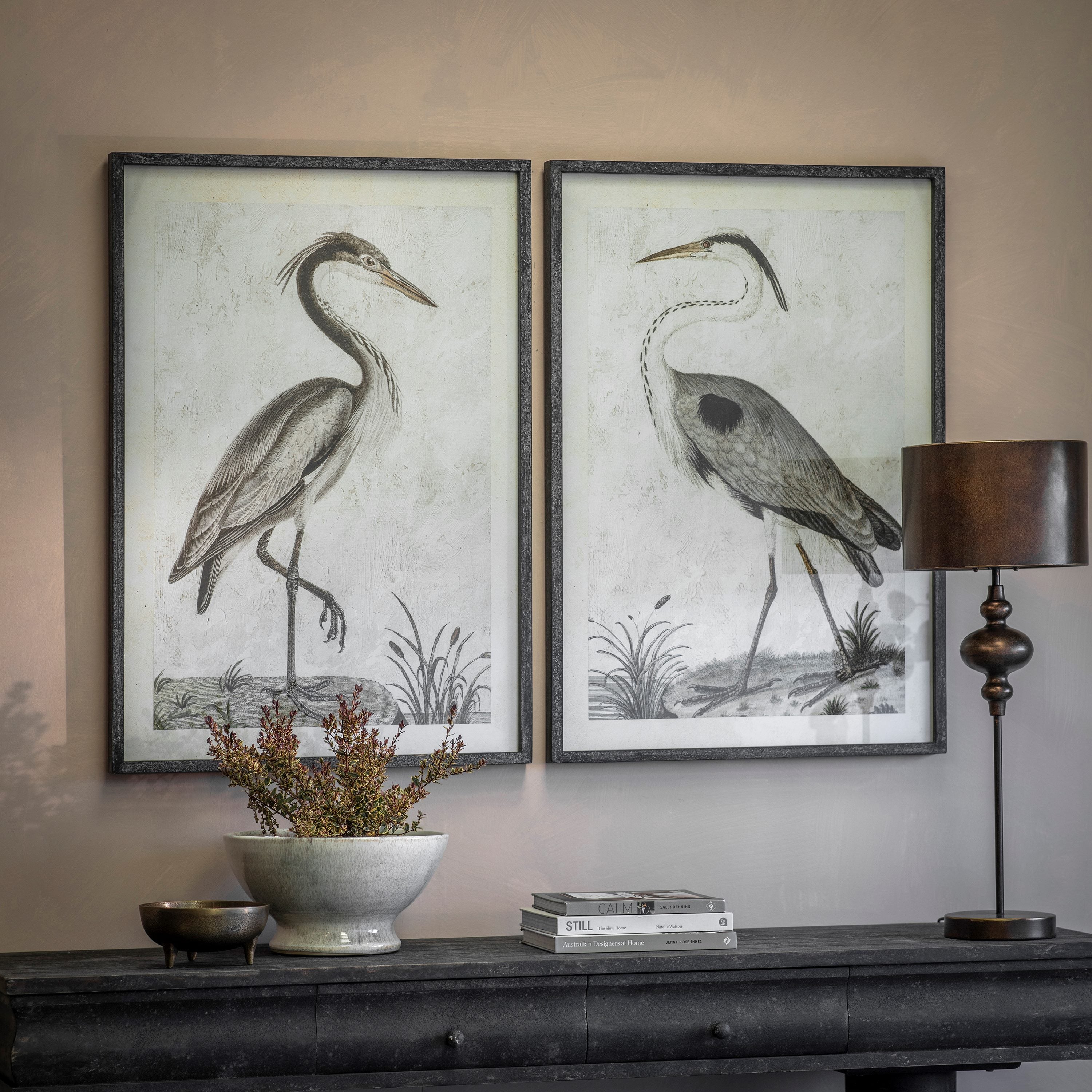 Brookby Set of 2 Heron Wall Art