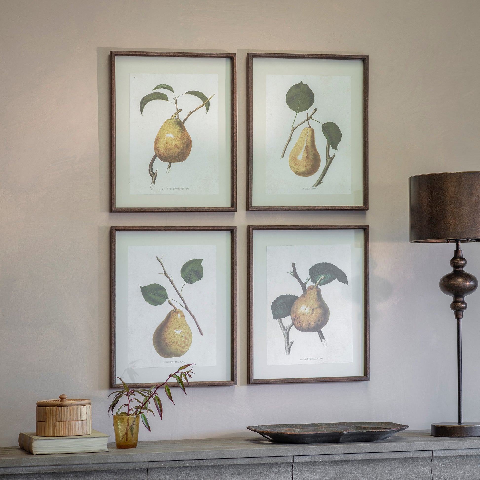 Brookby Set of 4 Pear Wall Art