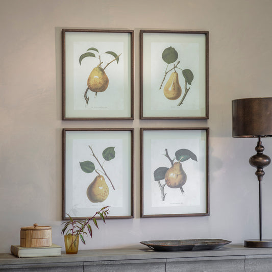 Brookby Set of 4 Pear Wall Art