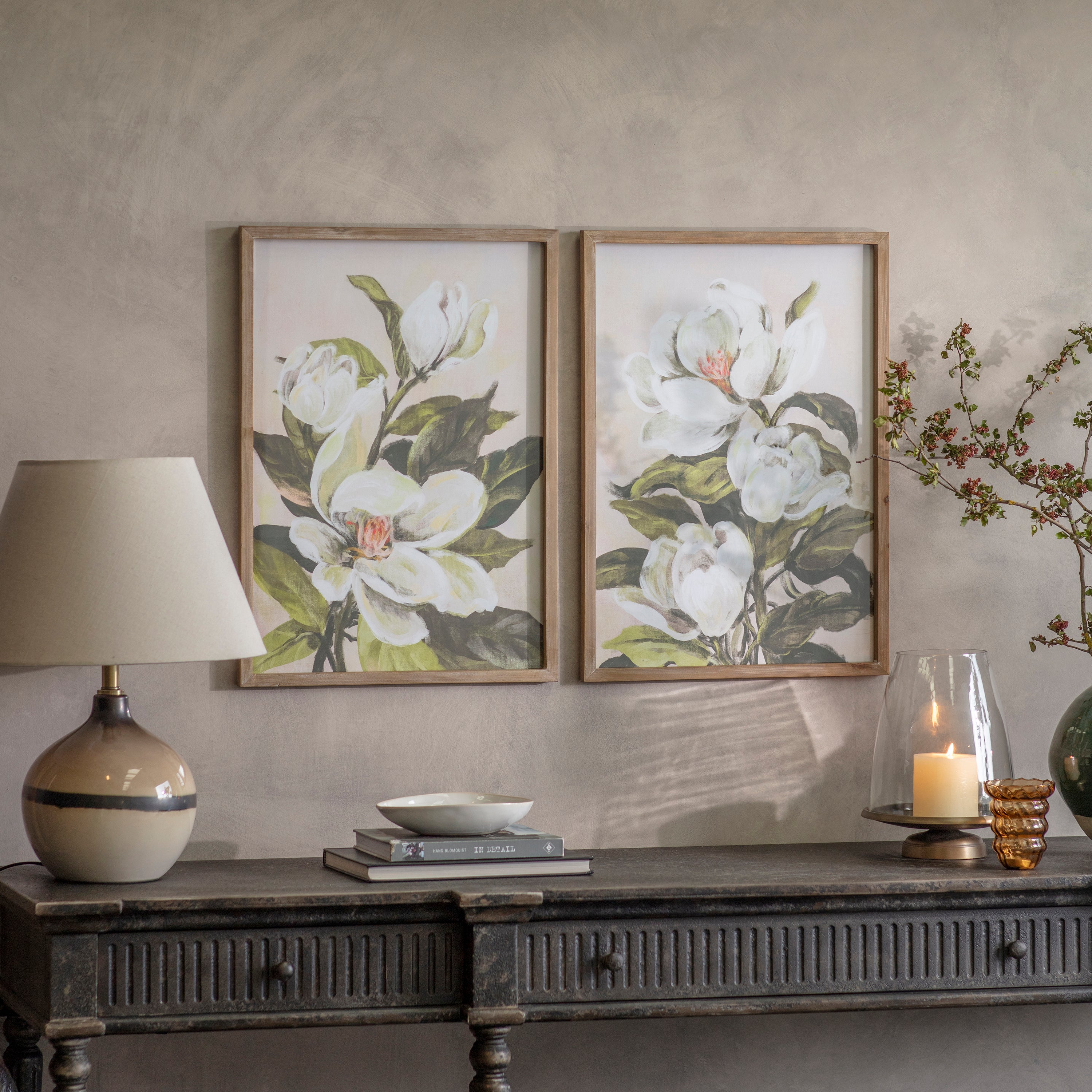 Ormington Set of 2 Magnolia Framed Prints