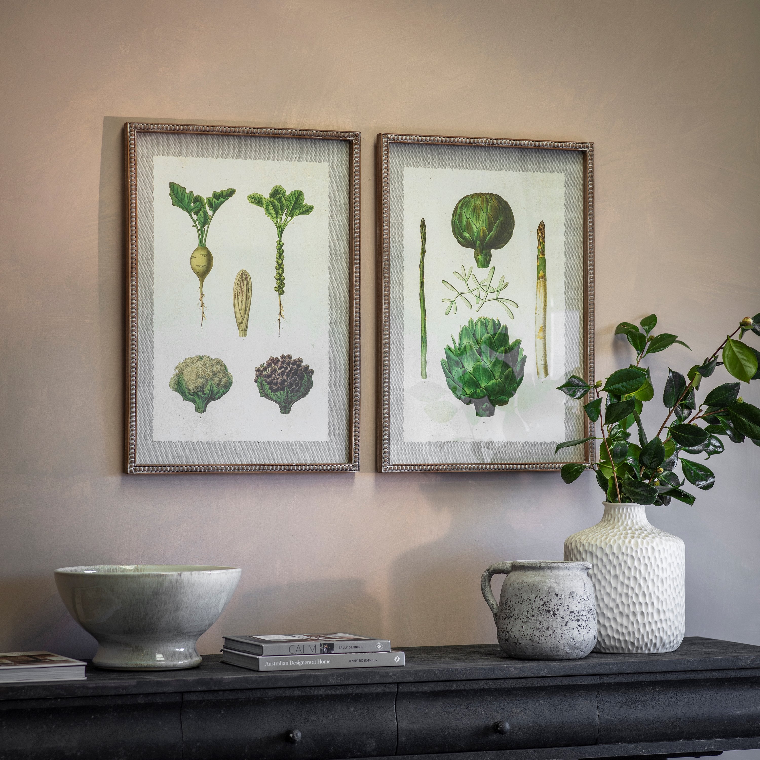 Brookby Set of 2 Asparagus and Artichoke Wall Art