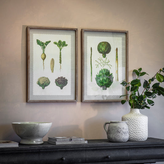Brookby Set of 2 Asparagus and Artichoke Wall Art