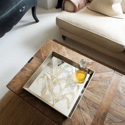 Waltham Square Mirrored Botanical Tray