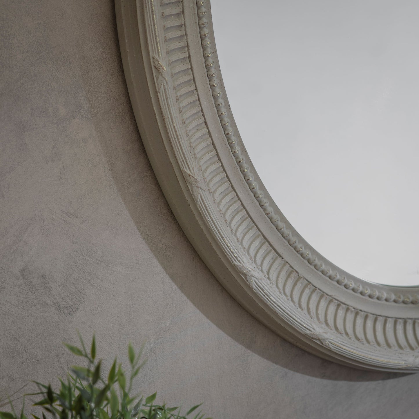 Wilton Oval Mirror with Cut Edge Design