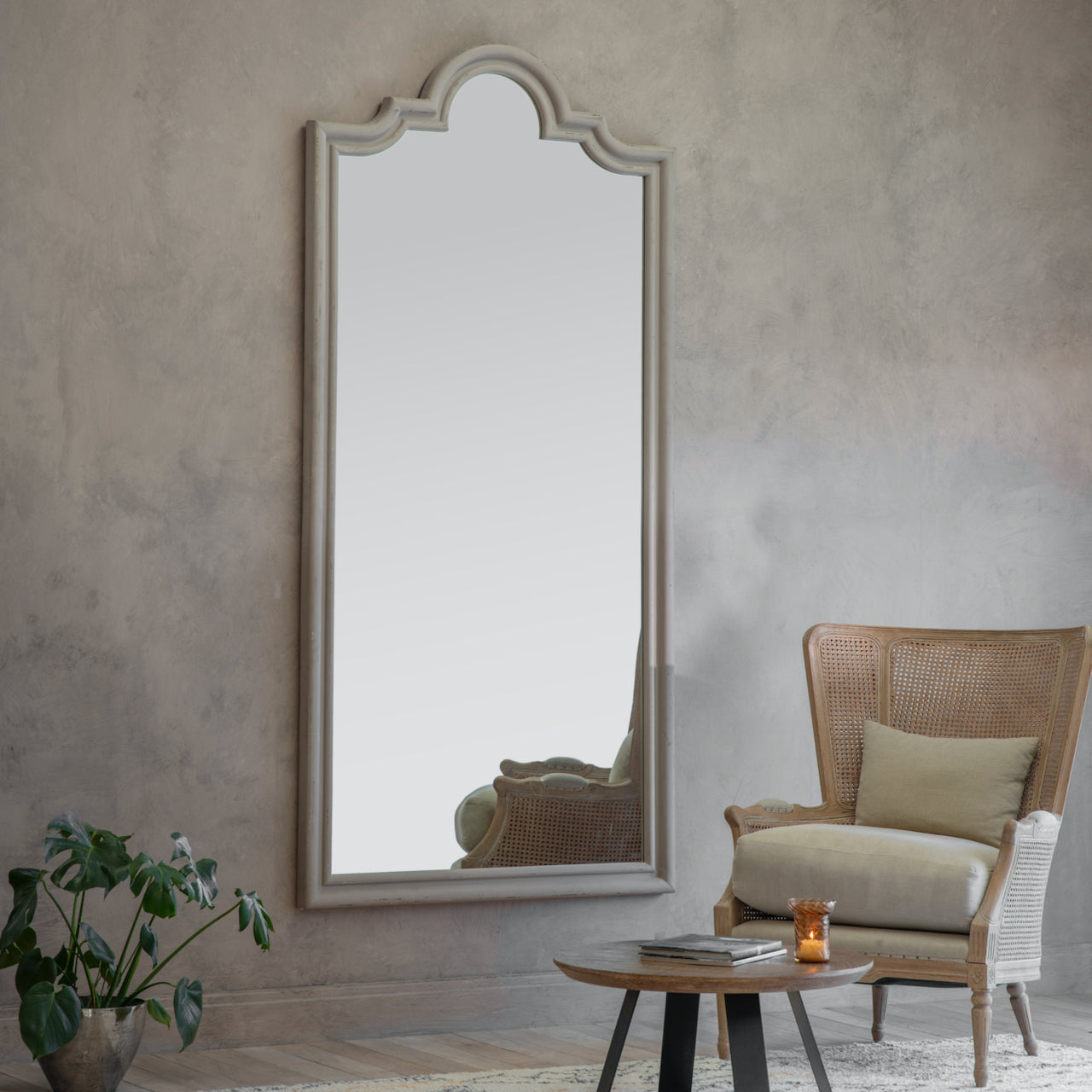 Wilton Grey Portrait Large Mirror