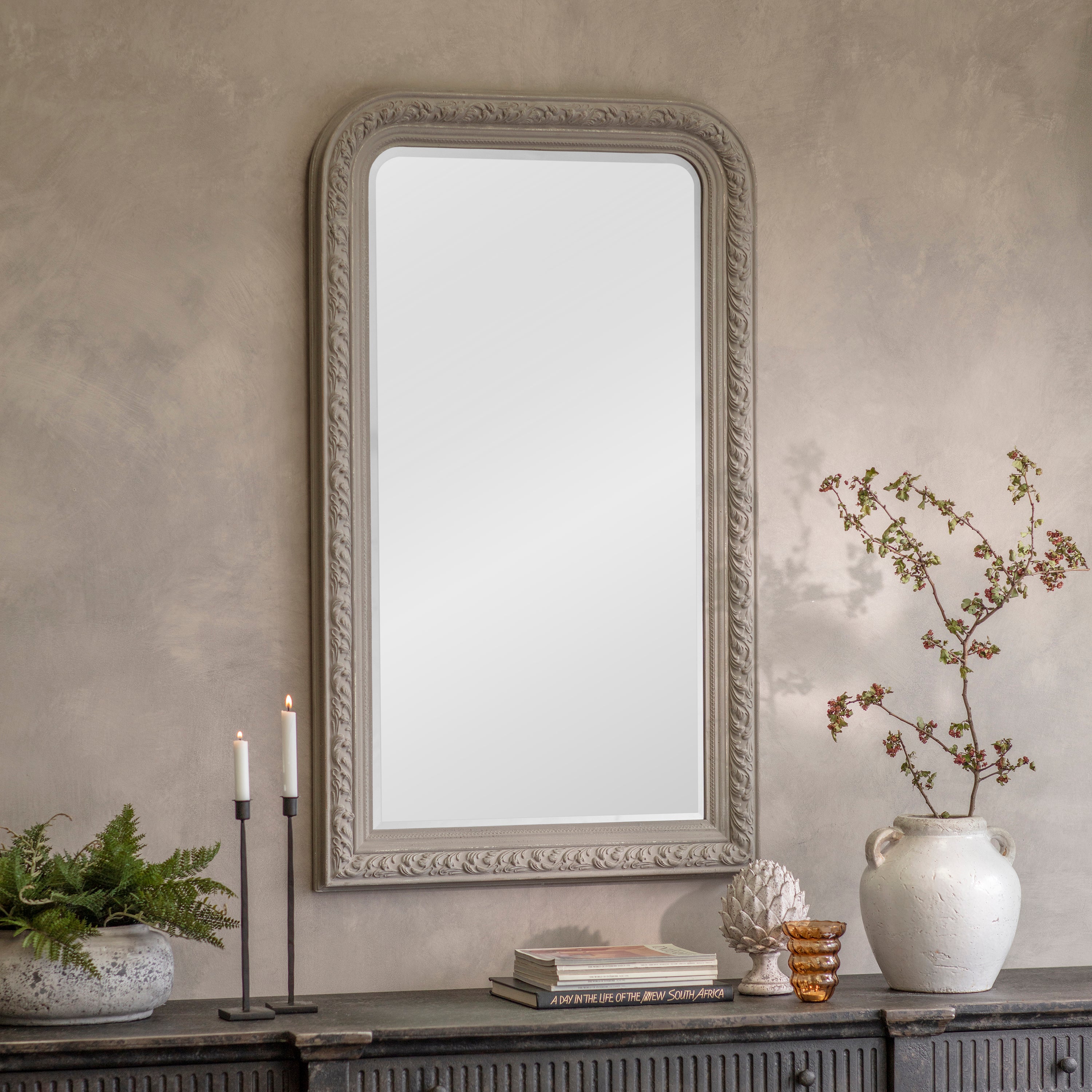 Wilton Grey Bevelled Mirror