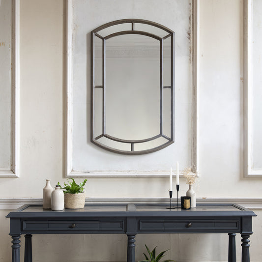 Wilton Rounded Panel Natural Mirror