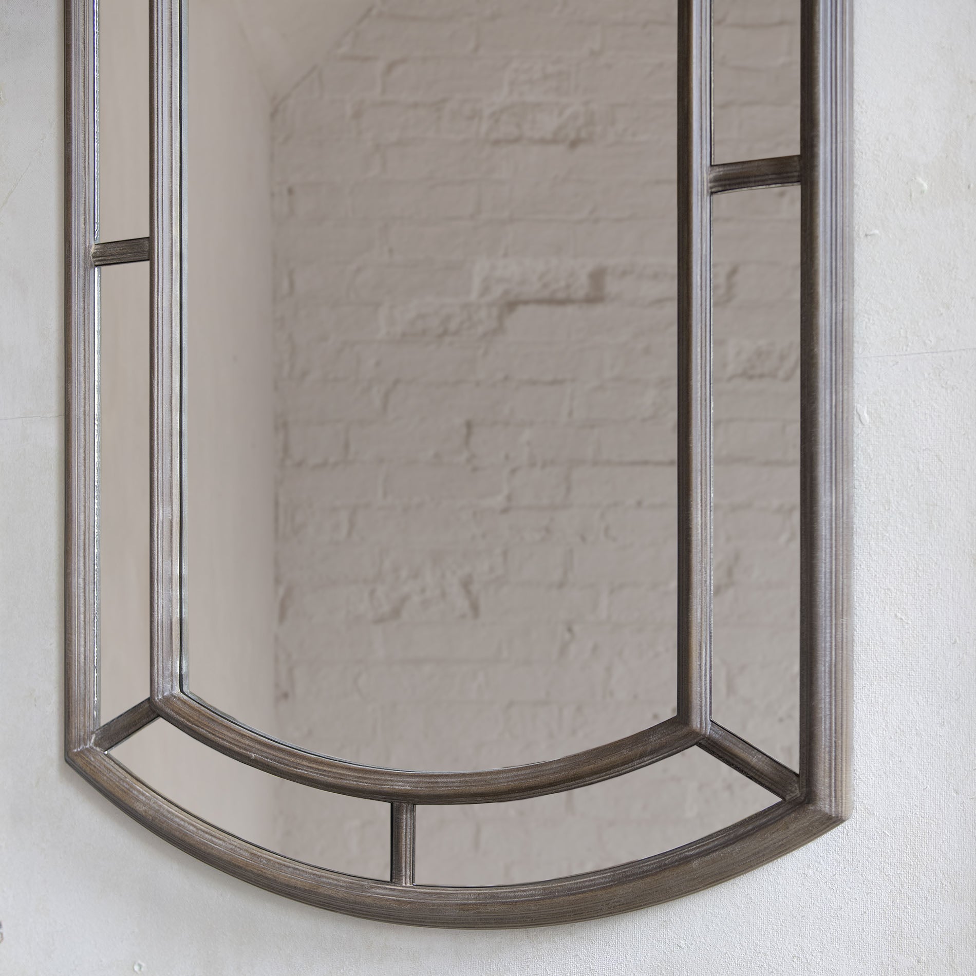 Wilton Rounded Panel Natural Mirror