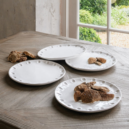 Civ'ita Antique White Glazed Dinner Plate