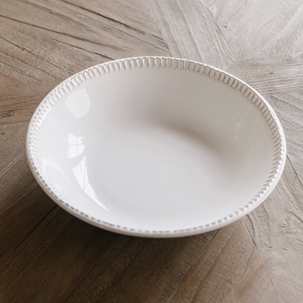 Civ'ita Antique White Glazed Soup Plate