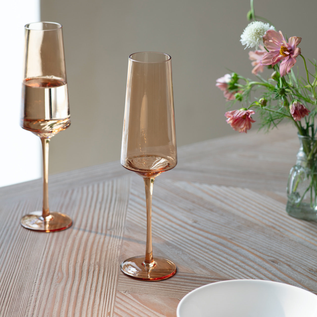 Colborne Amber Champagne Flute
