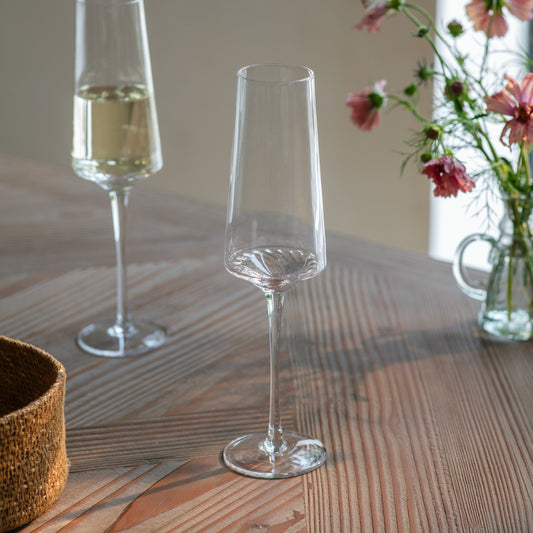 Ridgway Drinking Glass Swirl Relief Clear H 26cm