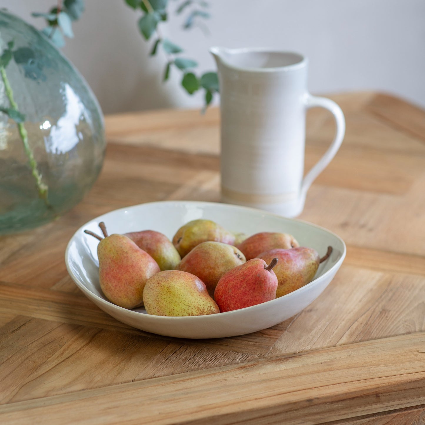 Wonki Ware Beach Sand Large Salad Bowl White