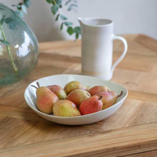 Wonki Ware Beach Sand Large Salad Bowl White