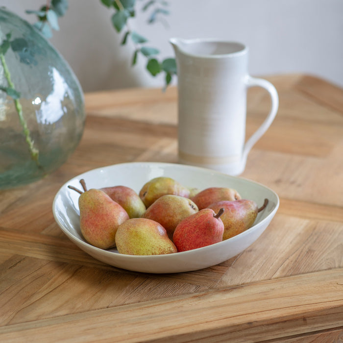 Wonki Ware Beach Sand Large Salad Bowl White