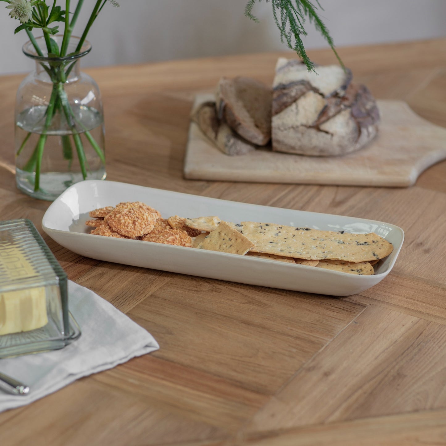 Wonki Ware Beach Sand Small Prawn Platter White