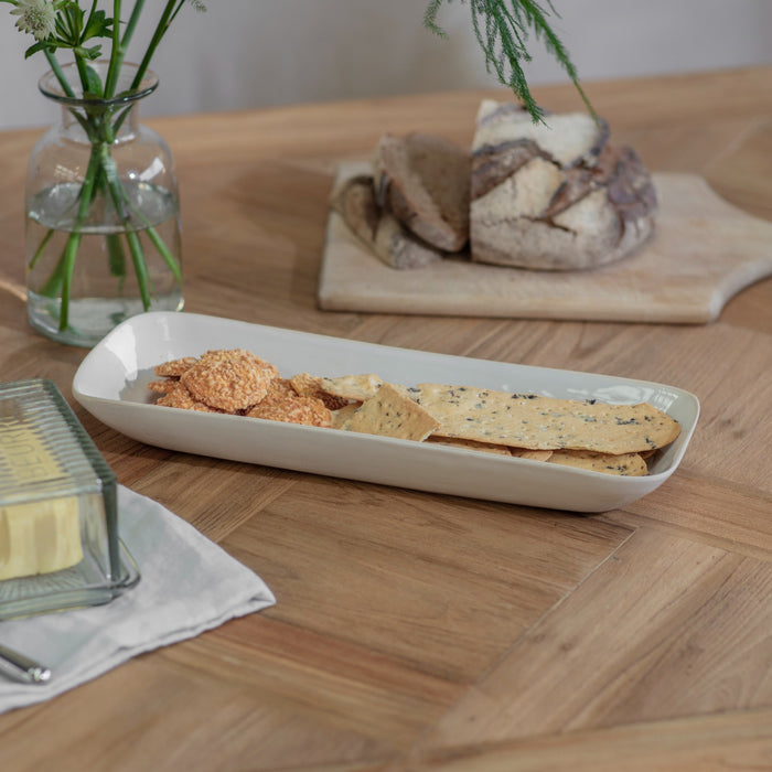 Wonki Ware Beach Sand Small Prawn Platter White