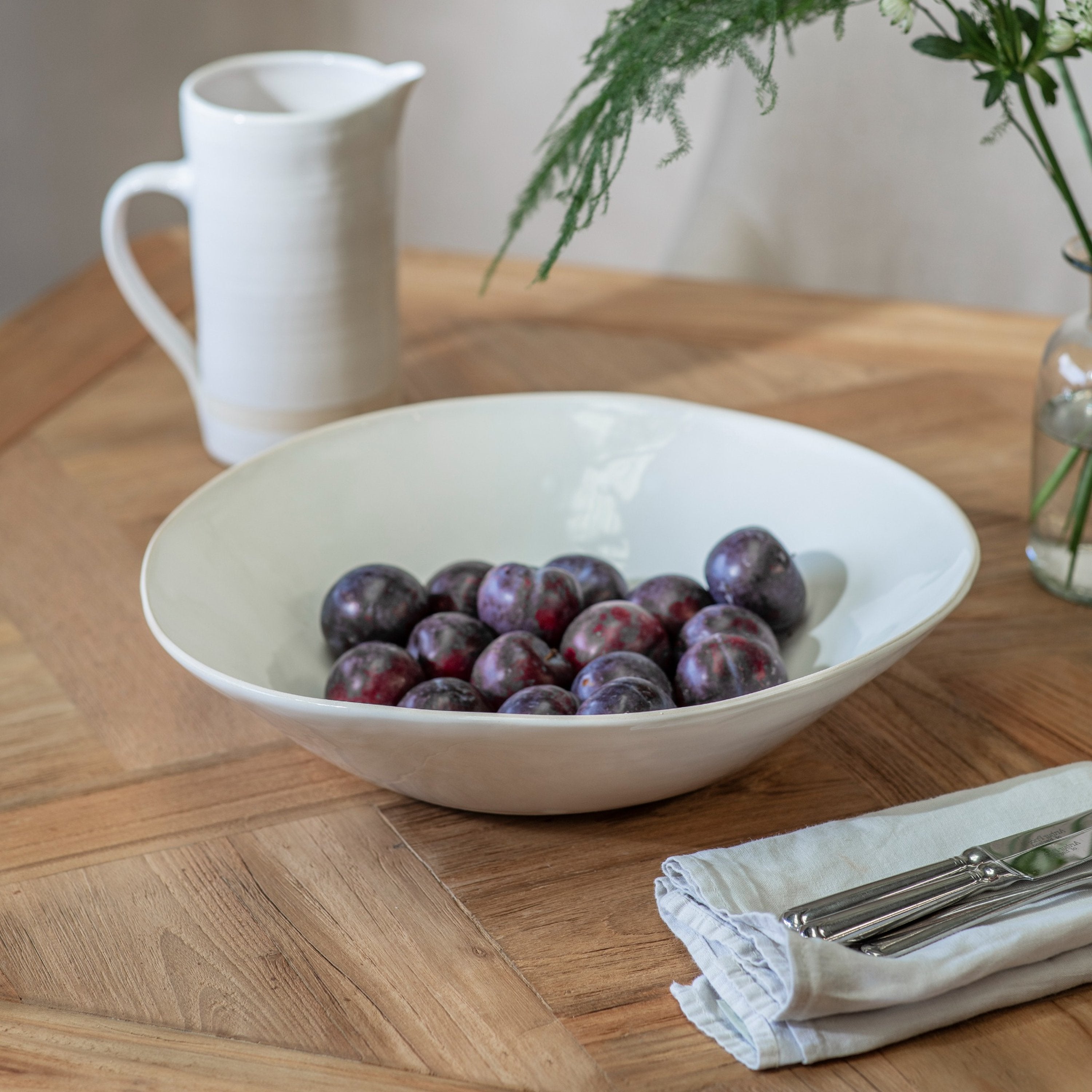 Wonki Ware Beach Sand Deep Dish White