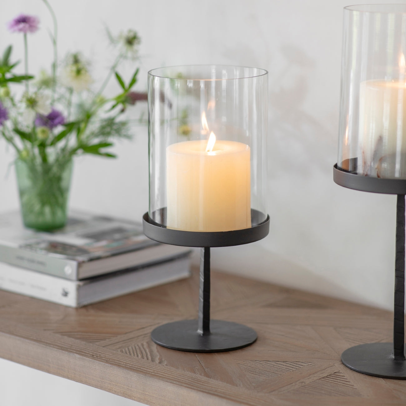 Small Iron and Glass HurricaneSummer Nights In Style That Shines