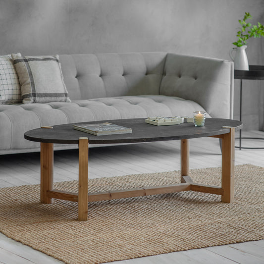 San Clemente Stone Top Coffee Table