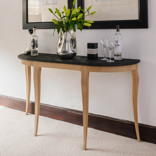 Hambledon Stone Top Half Moon Console Table