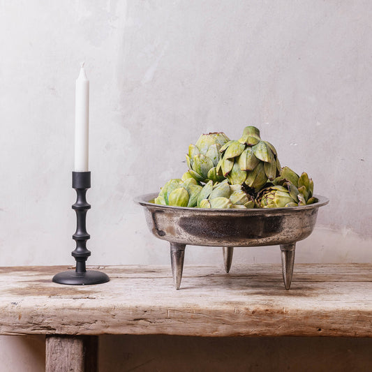 Da Gama Black Aluminium Candle Stick